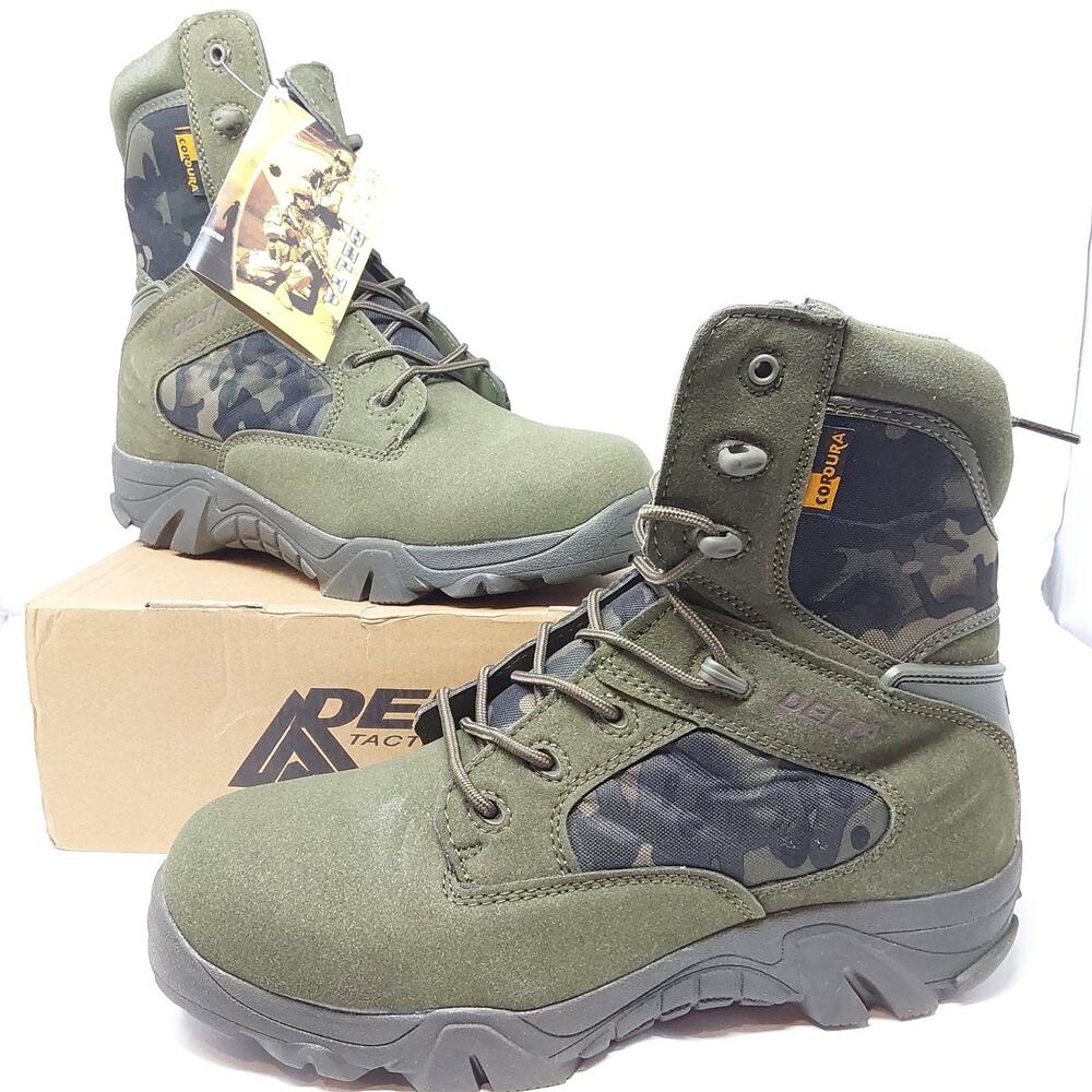 Delta Cordura Tactical Boots Men's Size 13 Green Military Combat Boots